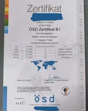 Öğrenci sertifikası 7