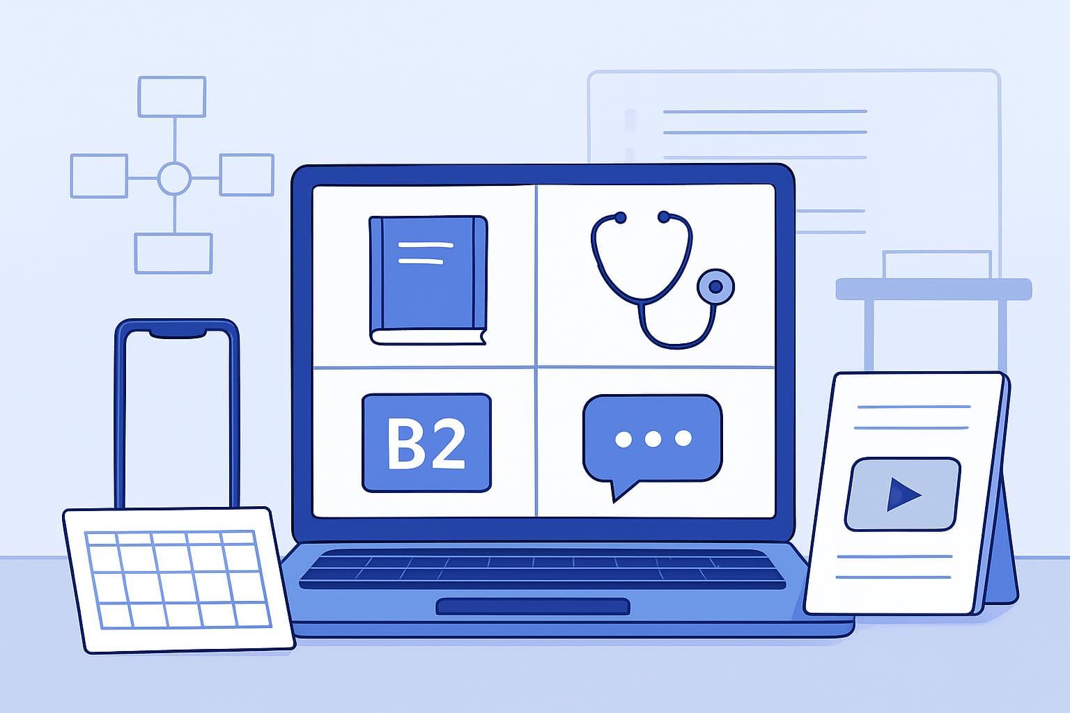 Doktorlar İçin B2 Online Almanca Kursu Nasıl Seçilir? Hasta Diyalogları, FSP ve Mesleki Hedefler