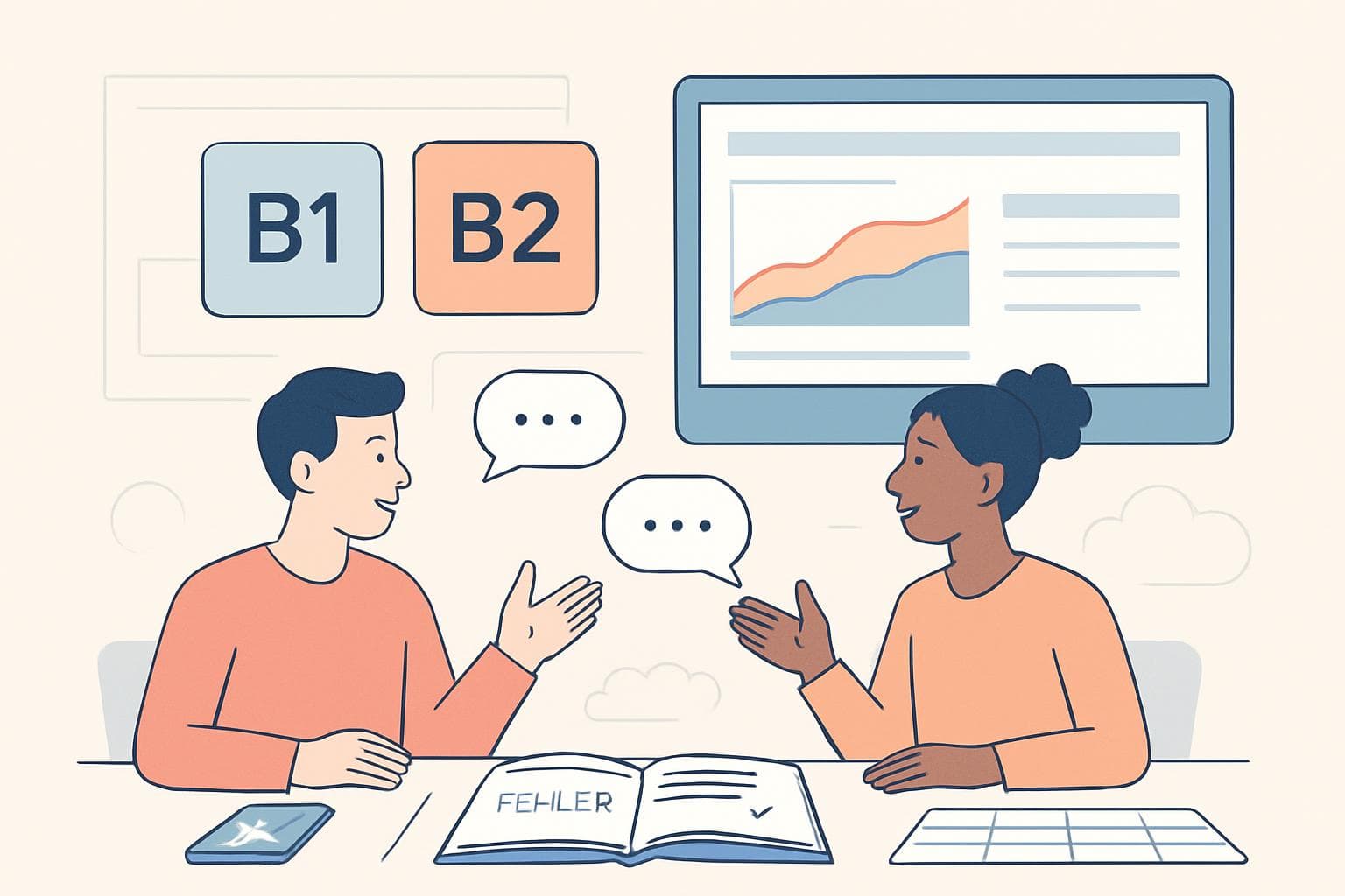 B1'den B2'ye Online Almanca Kurs Planı: Akıllı Geçiş, Pratik ve Sık Yapılan Hatalar