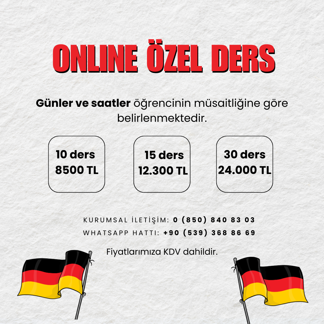 Online Almanca Özel Ders